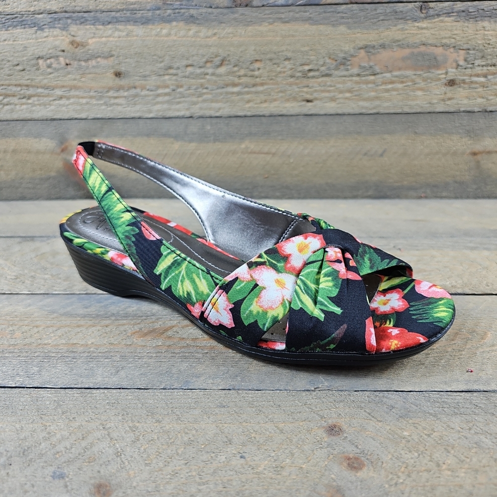 Life Stride Soft System Mimosa 2 Slingback Open Toe Women's Floral Sandals